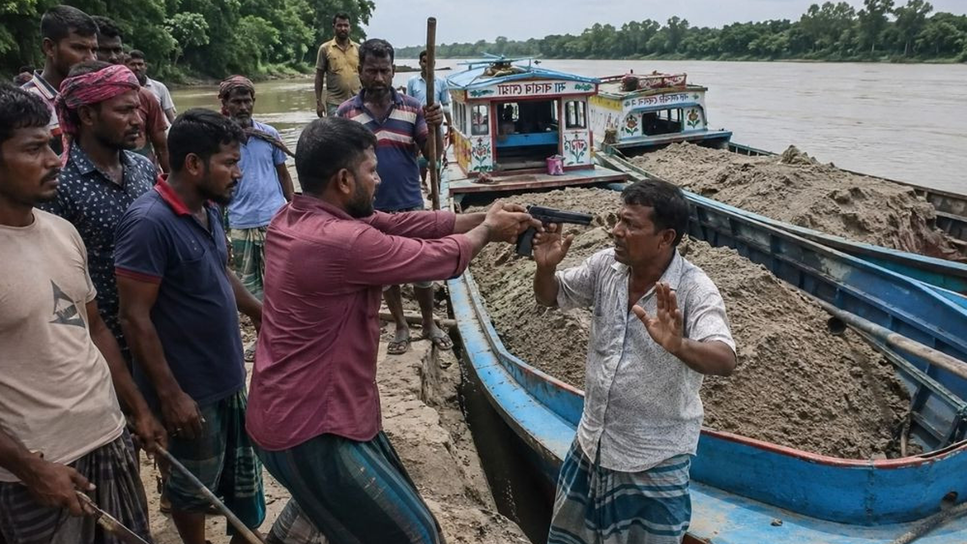 ঈশ্বরগঞ্জে অস্ত্রের মুখে ভ্রাম্যমাণ আদালতের জব্দ করা বালুভর্তি দুই ট্রলার ছিনতাই
